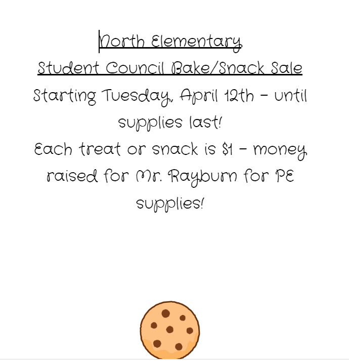 North Elementary Snack/Bake Sale Flyer