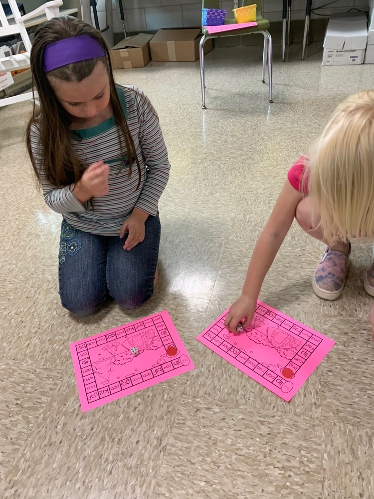 students playing reading games 