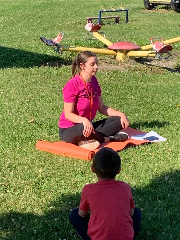Katie teaching yoga