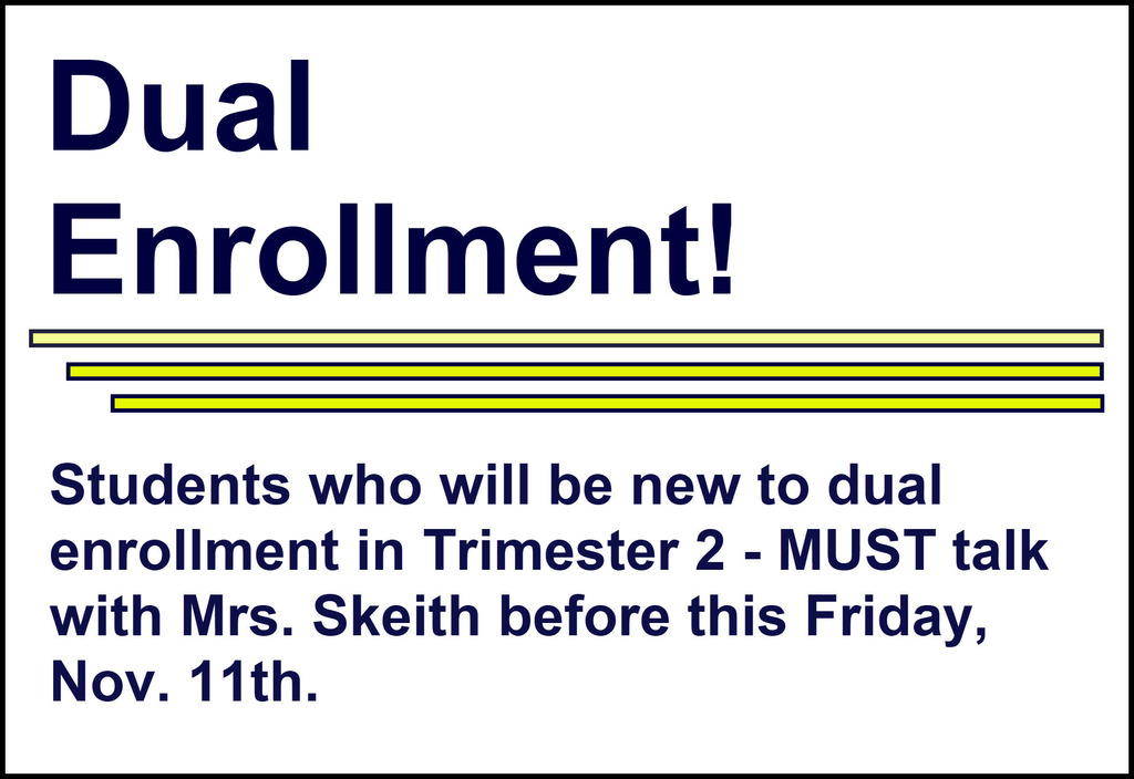 dual enrollment poster