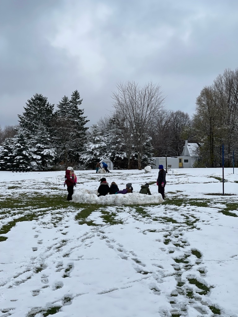 Recess fun in the snow !