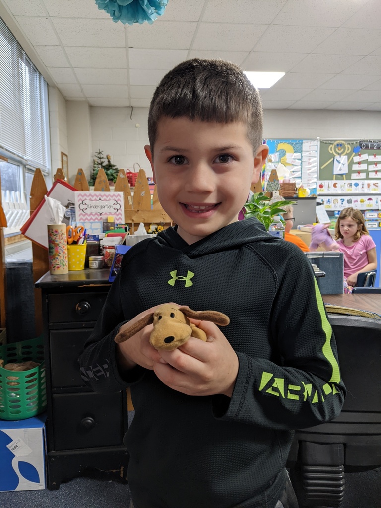student with stuffed animal